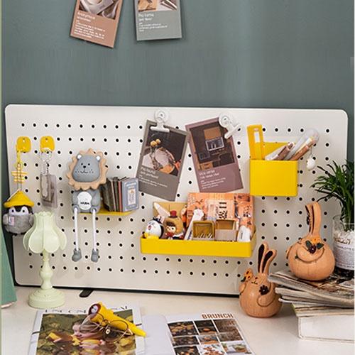 BẢNG PEGBOARD SƠN TĨNH ĐIỆN CAO CẤP KẸP BÀN - DỌN DẸP GÓC LÀM VIỆC VÀ DECOR KHÔNG GIAN SỐNG - Combo KM1