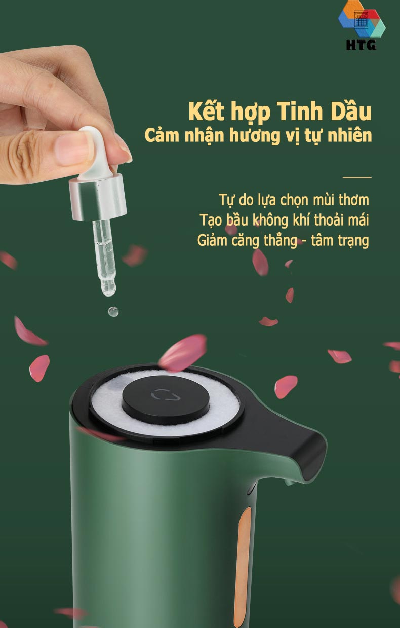Máy rửa tay tạo bọt Shi Zhipin D23-2 cảm biến hồng ngoại, tích hợp tạo thơm tinh dầu, nước hoa, điều chỉnh được mức phun, sạc USB, hàng chính hãng