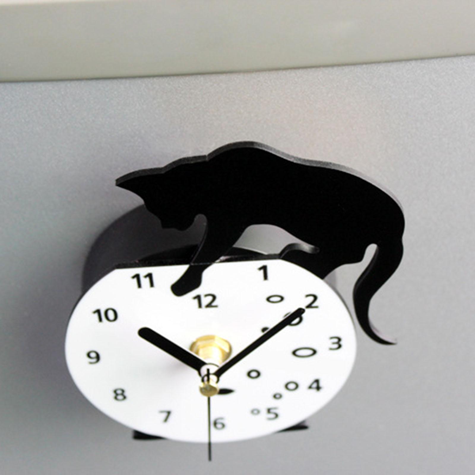 Kitten Fridge  Clock Refrigerator Magnets  Wall Clock for Decor