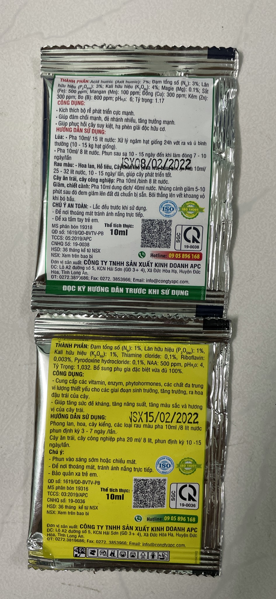 Bộ đôi vitamin và kích rễ Hulk Root gói 10ml chăm sóc cây cảnh và hoa lan