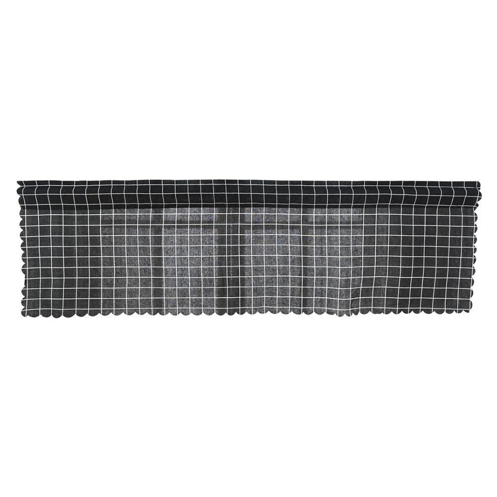 Rèm cửa lưới sọc, thiết kế nữa kín, chất liệu Polyester, phẳng, mịn, mềm mại, đường chỉ may tốt và không bị nhàu