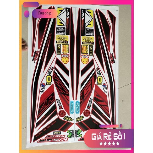 Tem rời dành cho xe Exciter 150 Y15ZR dán xe đỏ