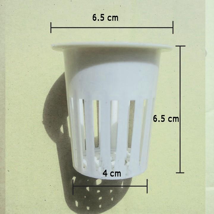 Rọ trồng rau thủy canh khí canh - Bộ 50 rọ nhựa phi 65mm