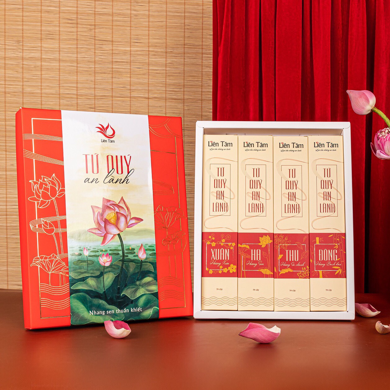 Nhang sen LIÊN TÂM - Bộ Tứ Quý An Lành 29cm - phiên bản 2021