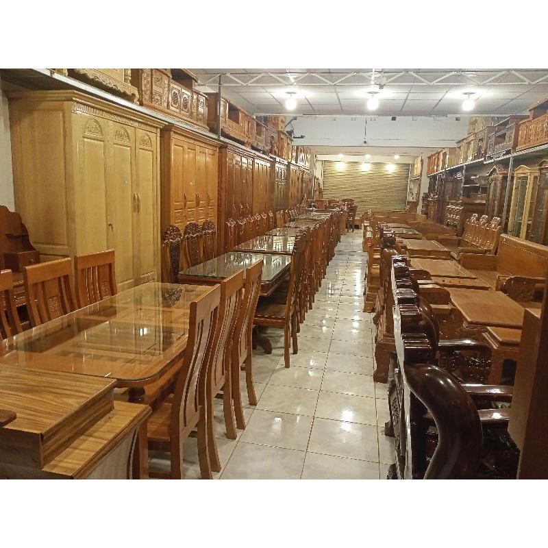 Bàn Ăn/Tiếp Khách 6 Ghế gỗ Sồi giá 5tr300