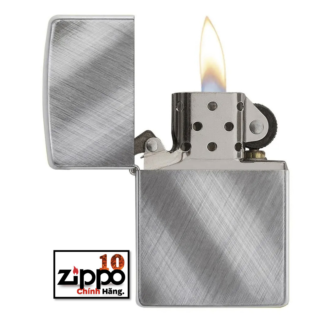 Bật lửa Zippo 28182 Classic Diagonal Weave - Chính hãng 100%