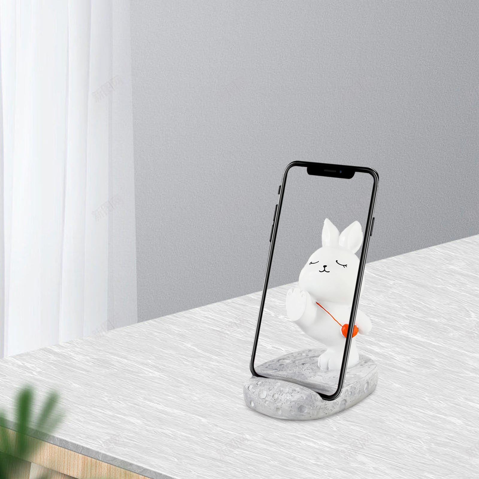 Rabbit Desktop Phone Holder Cradle Anti Slip Bracket Cute Support Ornaments for Office