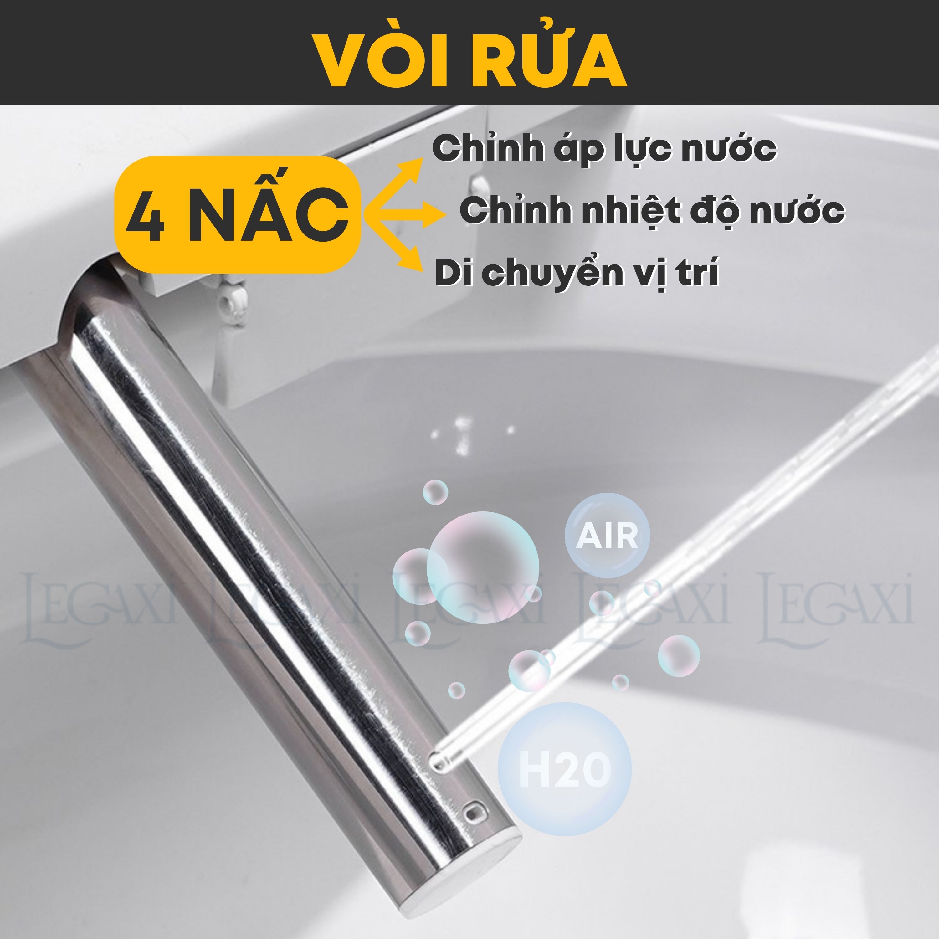 Bồn cầu thông minh toilet xịt rửa tự động remote sấy khô bệ xí cầu tiêu đa năng nhà tắm nhà vệ sinh Legaxi