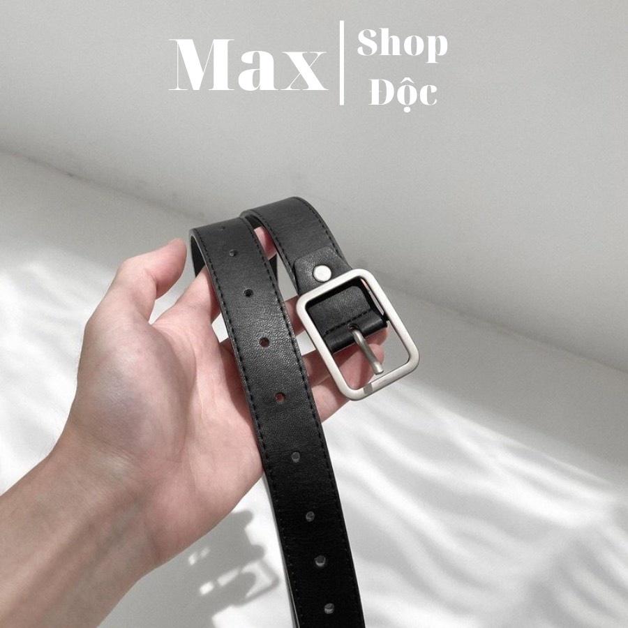 Thắt Lưng Nam Sơn Tùng 2.8cm, Dây Nịt Nam Nữ Mặt Chữ Nhật, Maxshopdoc Dây Thắt Lưng Nữ Nam Bản Nhỏ Kiểu Hàn Quốc