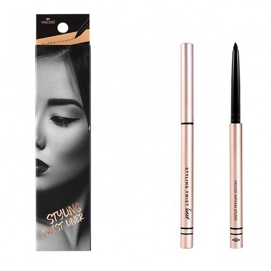 Chì Vặn Kẻ Mắt VACOSI Dạng Gel Không Lem Không Trôi - VACOSI Styling Twist Liner