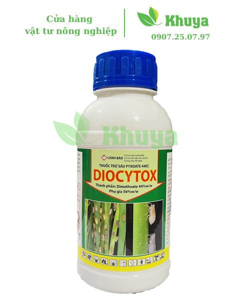 Thuốc trừ sâu PYXOATE 44EC DIOCYTOX 450ml Trừ Bọ trĩ- Sâu - Rệp- Dòi đục lá