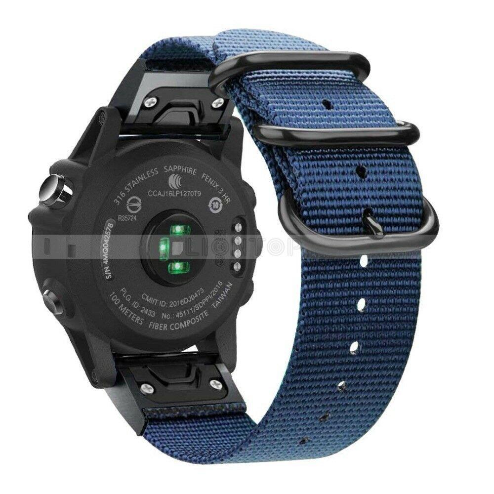 Quick Release Nylon Loop Watch Band Strap for Garmin Fenix 5 5X 5S Plus Instinct