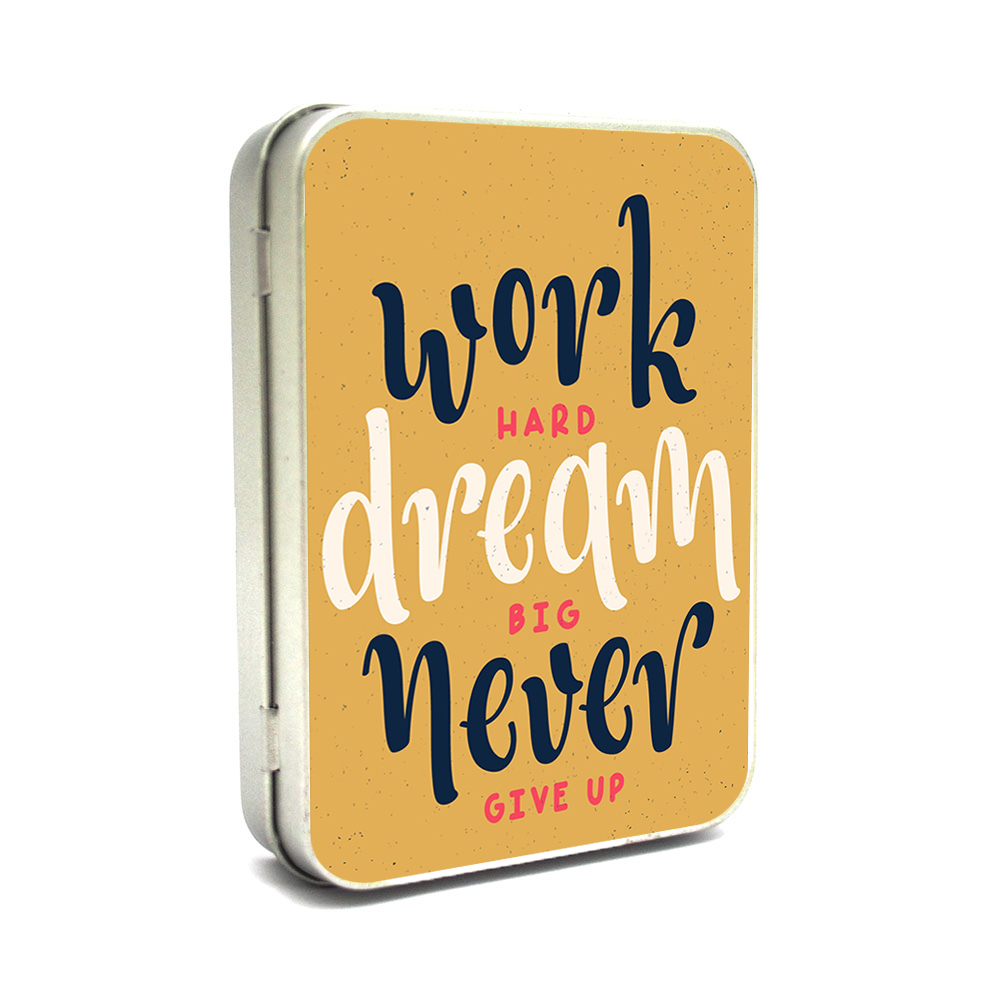 Hộp thiếc Vintage Box - Work hard Dream Big