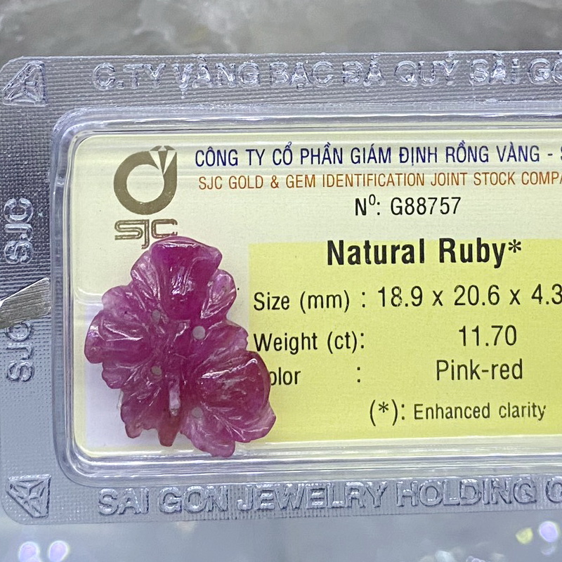 Hoa Hồng Ly Ly Đá Ruby Kiểm Định Tự Nhiên Phong Thuỷ