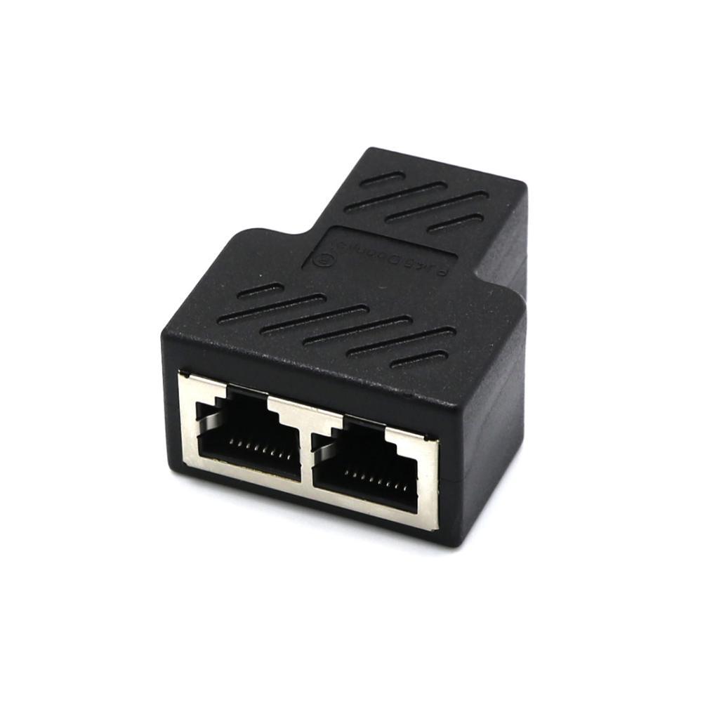Splitter Adapter 1 to 2 Ways Dual Female Port CAT 6 LAN Ethernet Cable