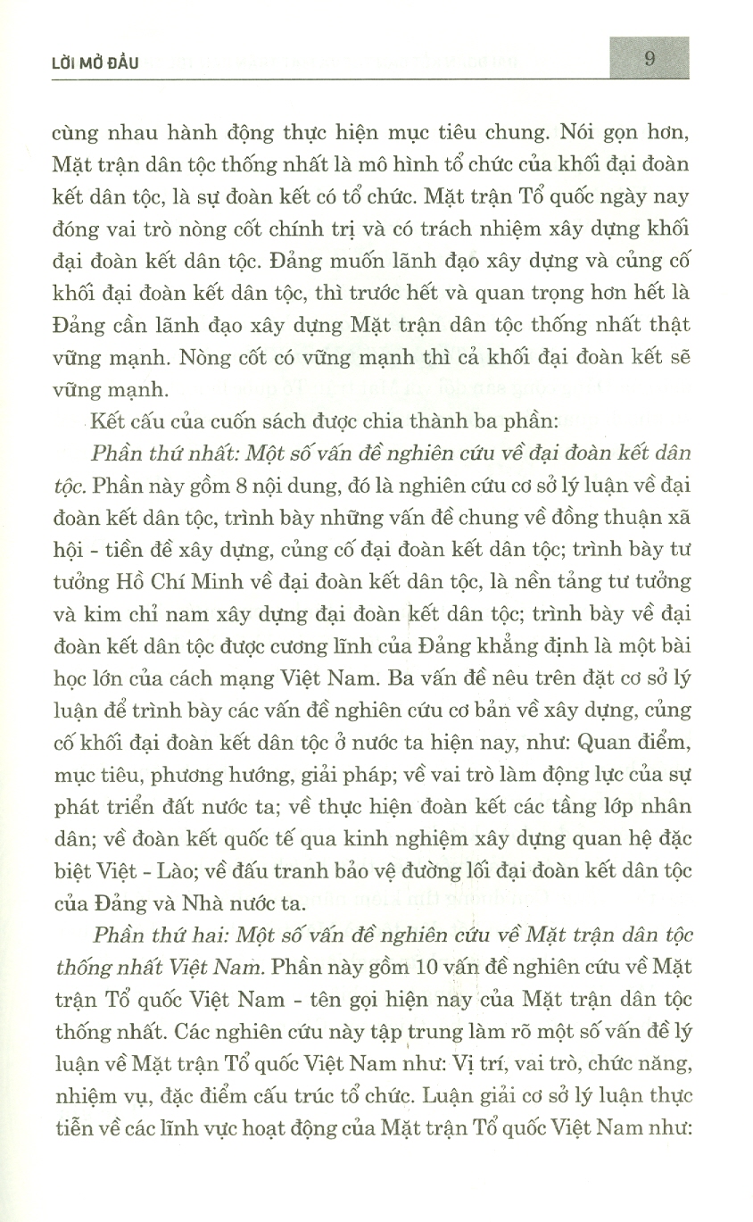 Đại Đoàn Kết Dân Tộc Và Mặt Trận Dân Tộc Thống Nhất - Một Số Vấn Đề Lý Luận Và Thực Tiễn