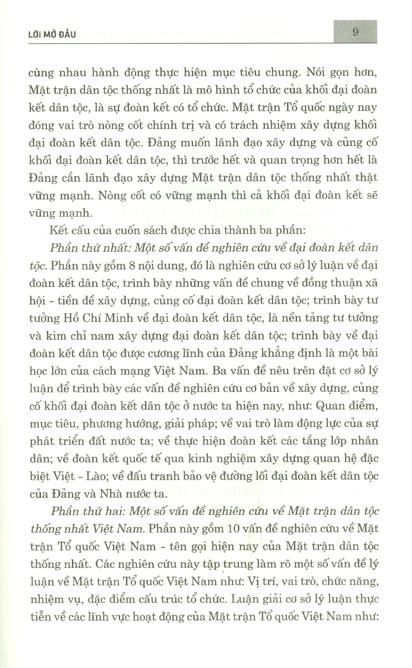 Đại Đoàn Kết Dân Tộc Và Mặt Trận Dân Tộc Thống Nhất - Một Số Vấn Đề Lý Luận Và Thực Tiễn (Bản giới hạn in 100 bản)