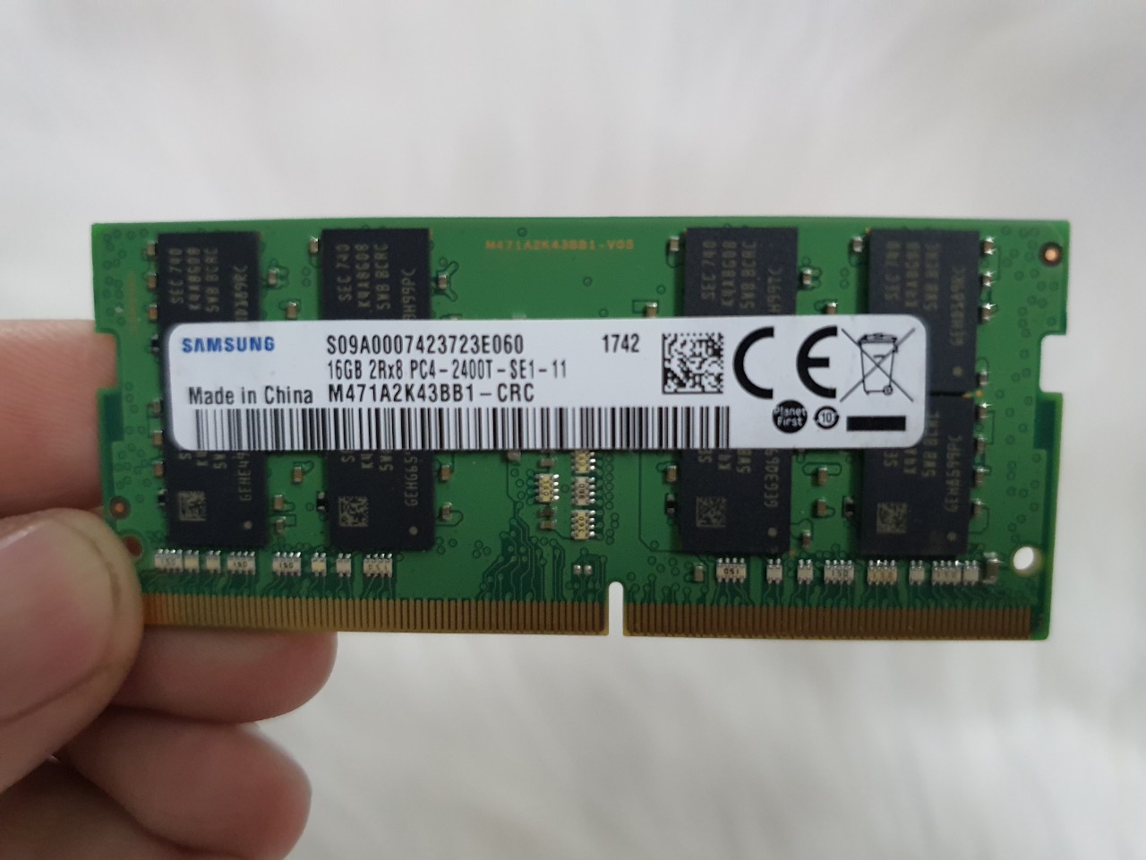 Ram máy tính laptop 16GB DDR4 PC4-2400T - Hàng chính hãng