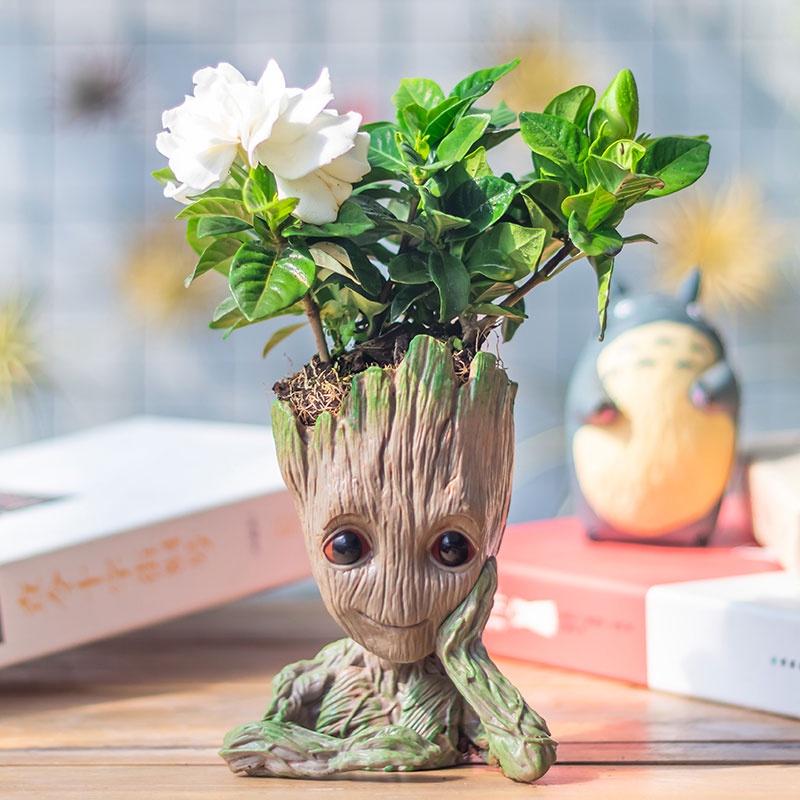 Groot Flower Pots Home Decor Ornaments Multifunction Pen Boxes Storage Organizer Anime Room Decor Home Decoration Accessories