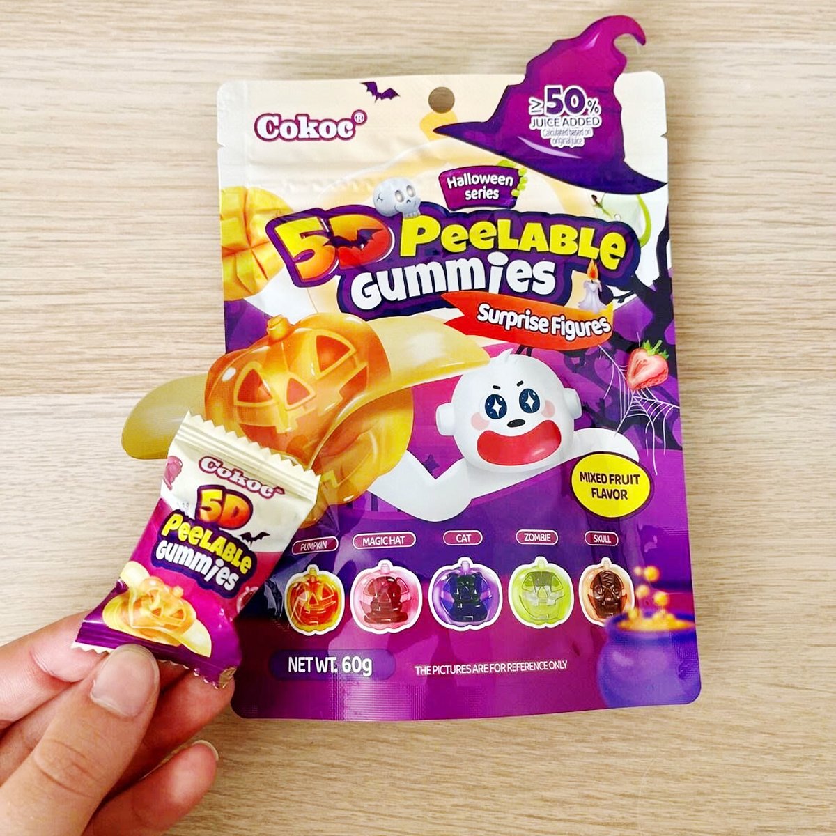 Kẹo Dẻo Bóc Vỏ Cokoc 60g - Phiên Bản Halloween