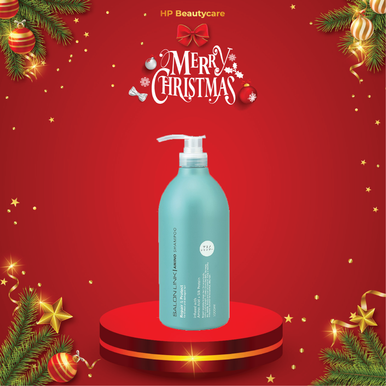 Dầu Gội Đầu Phục Hồi Tóc Khô Xơ, Chẻ Ngọn Salon Link Amino Shampoo