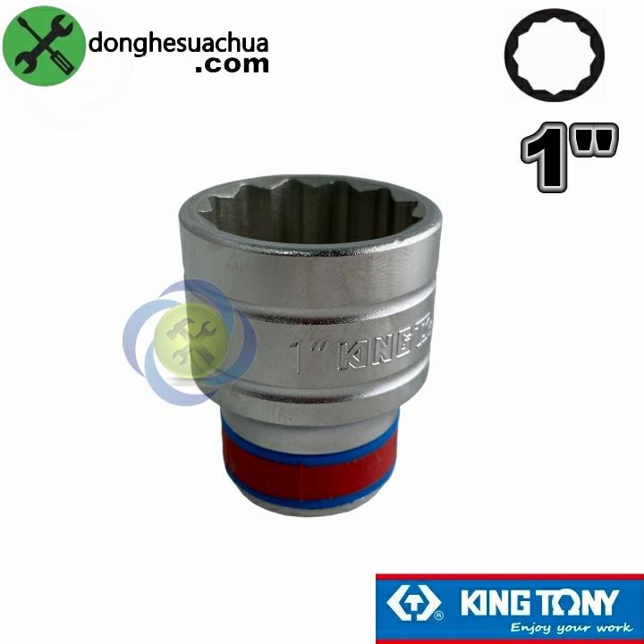 Tuýp 1inch hệ inch 1/2 Kingtony 433032S loại ngắn 12 cạnh màu trắng 25.4mm