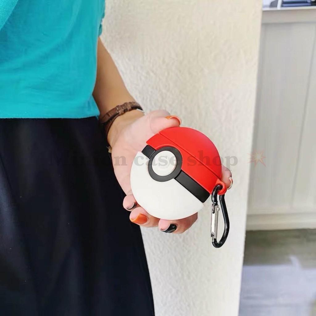Bao Case Ốp dành cho airpod 1 và 2, tai nghe bluetooth i11,i12, i100, i200, i9s... pokemon ball hình đẹp cao cấp