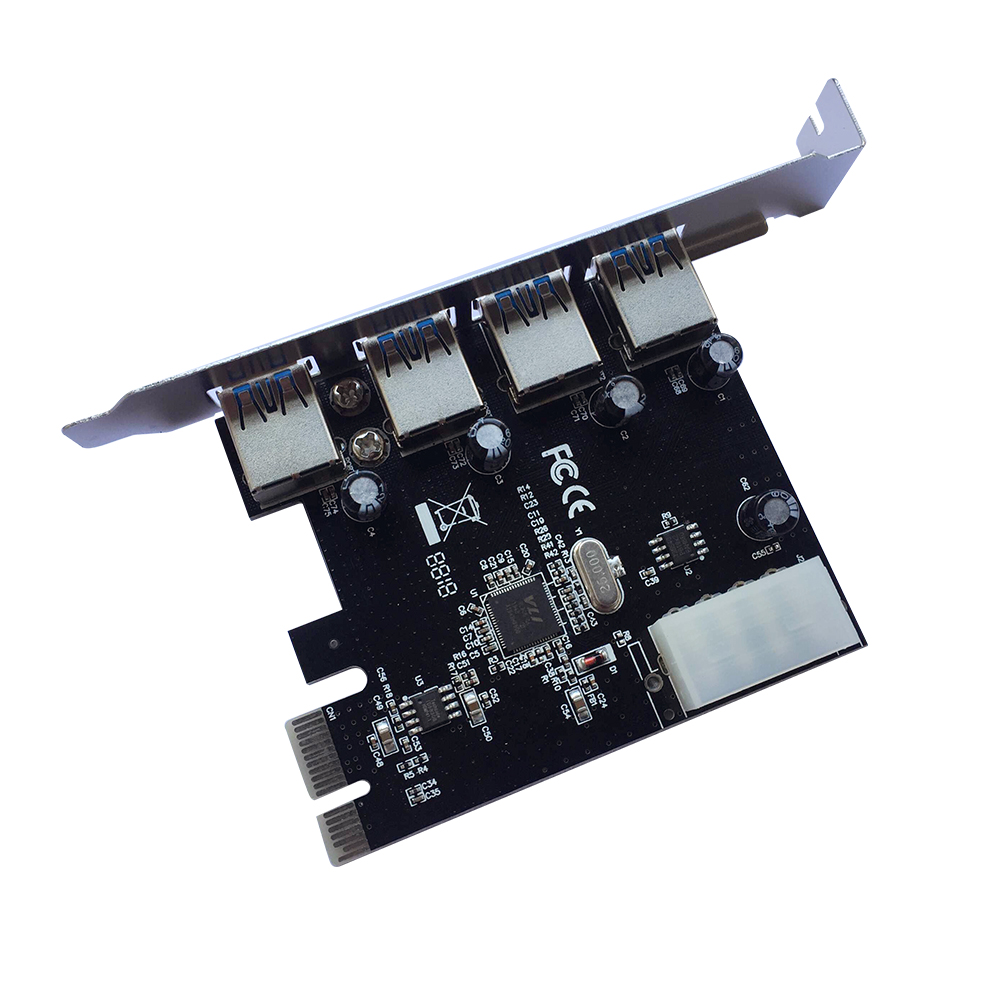 Bộ Chuyển Đổi PC ChipSet Card Với Thẻ Mở Rộng 4 Cổng PCI Express USB3.0 Via & Nec