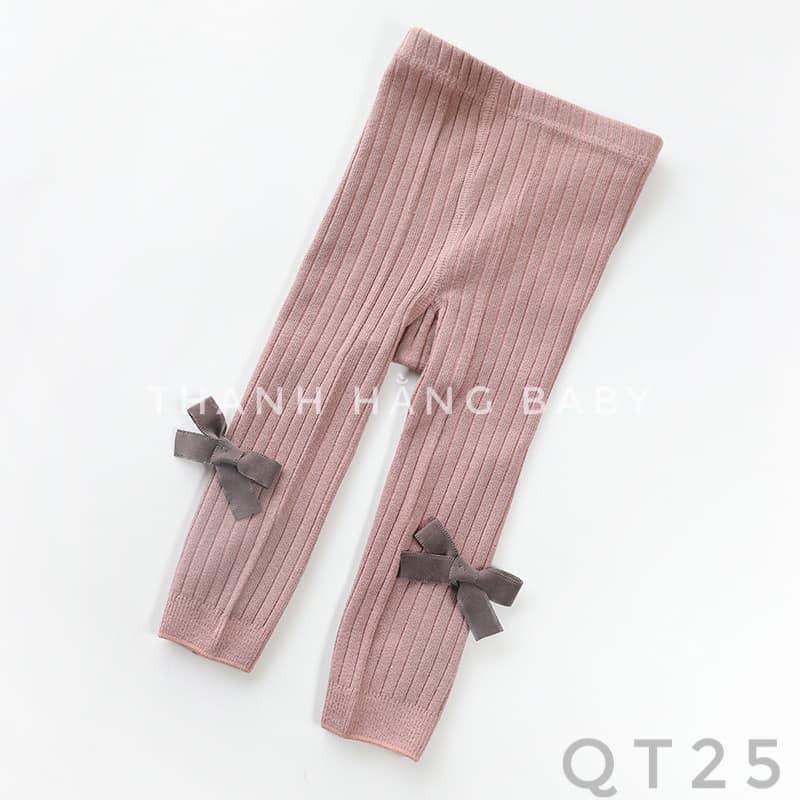 Quần Legging Cho Bé Gái, Quần Tất Hàn Nơ Xinh Cho Bé Thanh Hằng Baby Từ 6 tháng - 4 Tuổi