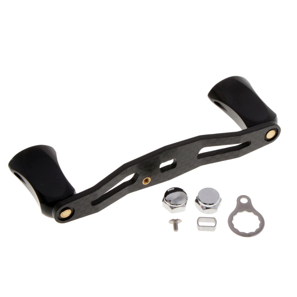 Carbon Fiber Fishing Reel Handle Aluminium Alloy Knob for Baitcasting