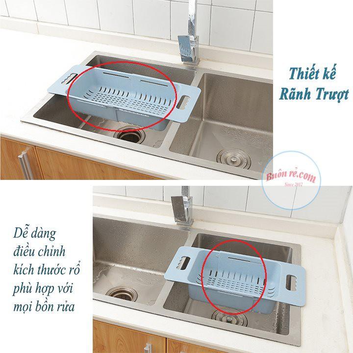 Khay, rổ gác bồn rửa chén bát thông minh gấp gọn, điều chỉnh kích thước gài tiện lợi