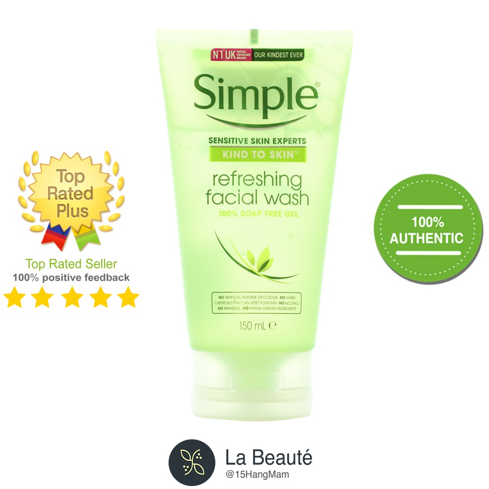 Simple Kind To Skin Refreshing Facial Wash - Sữa Rửa Mặt Dịu Nhẹ Cho Da Nhạy Cảm