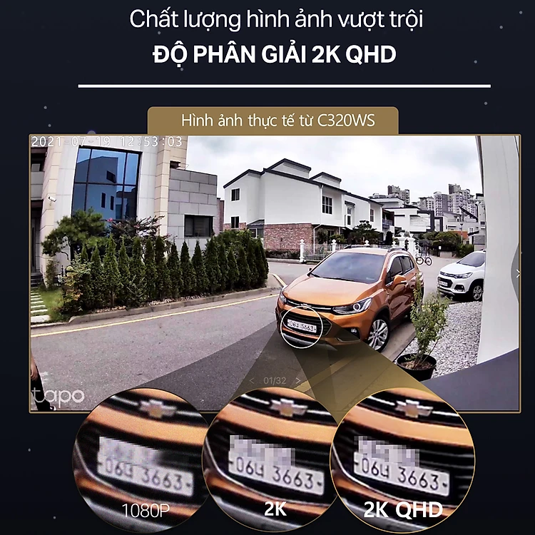 Camera WiFi Ngoài Trời TP-Link Tapo C320WS Độ Phân Giải 2K QHD - Chống nước, Báo động âm thanh - HÀNG CHÍNH HÃNG
