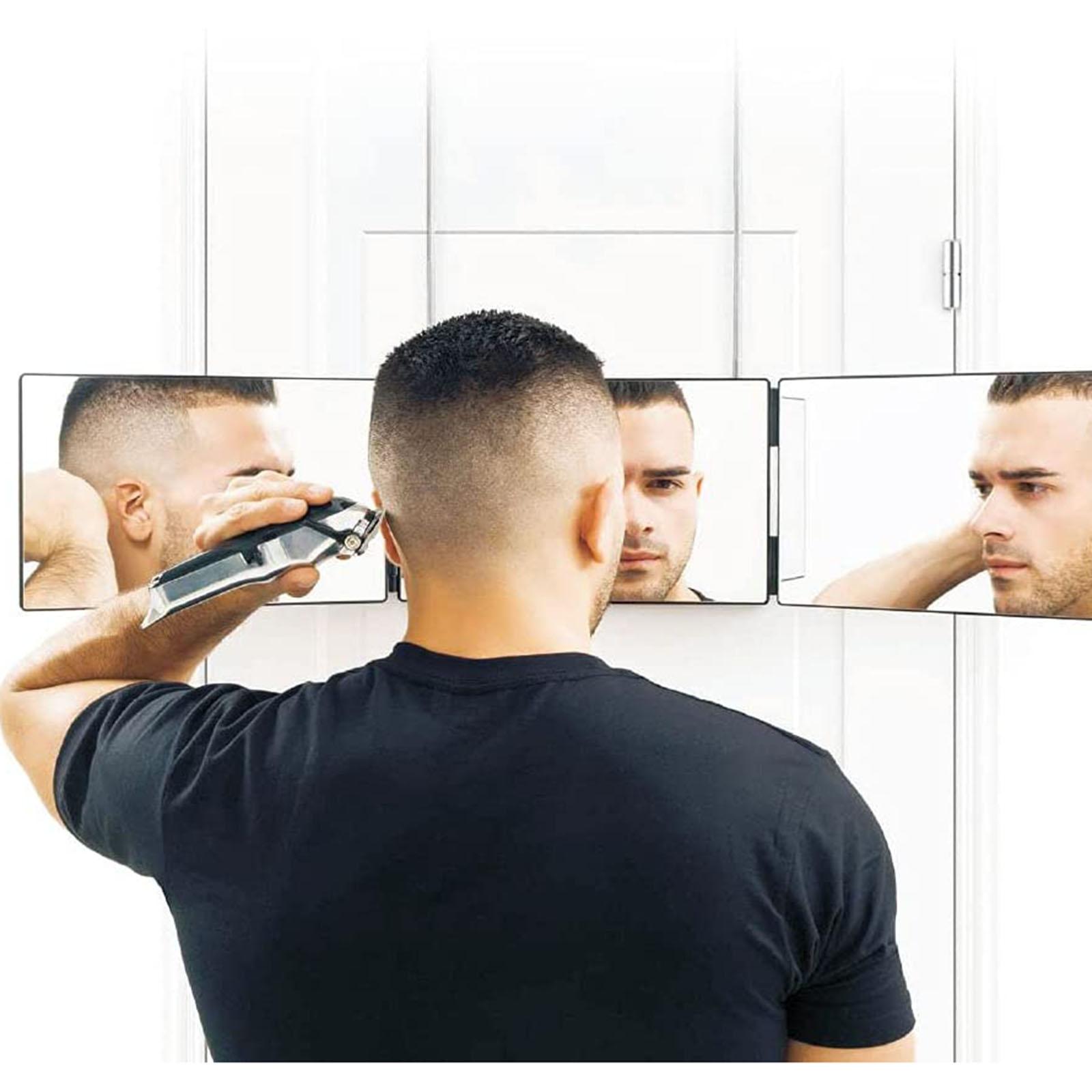 Self Hair Cutting Styling 3 Way Mirror Trifold Mirror Tools Make-Up Mirror