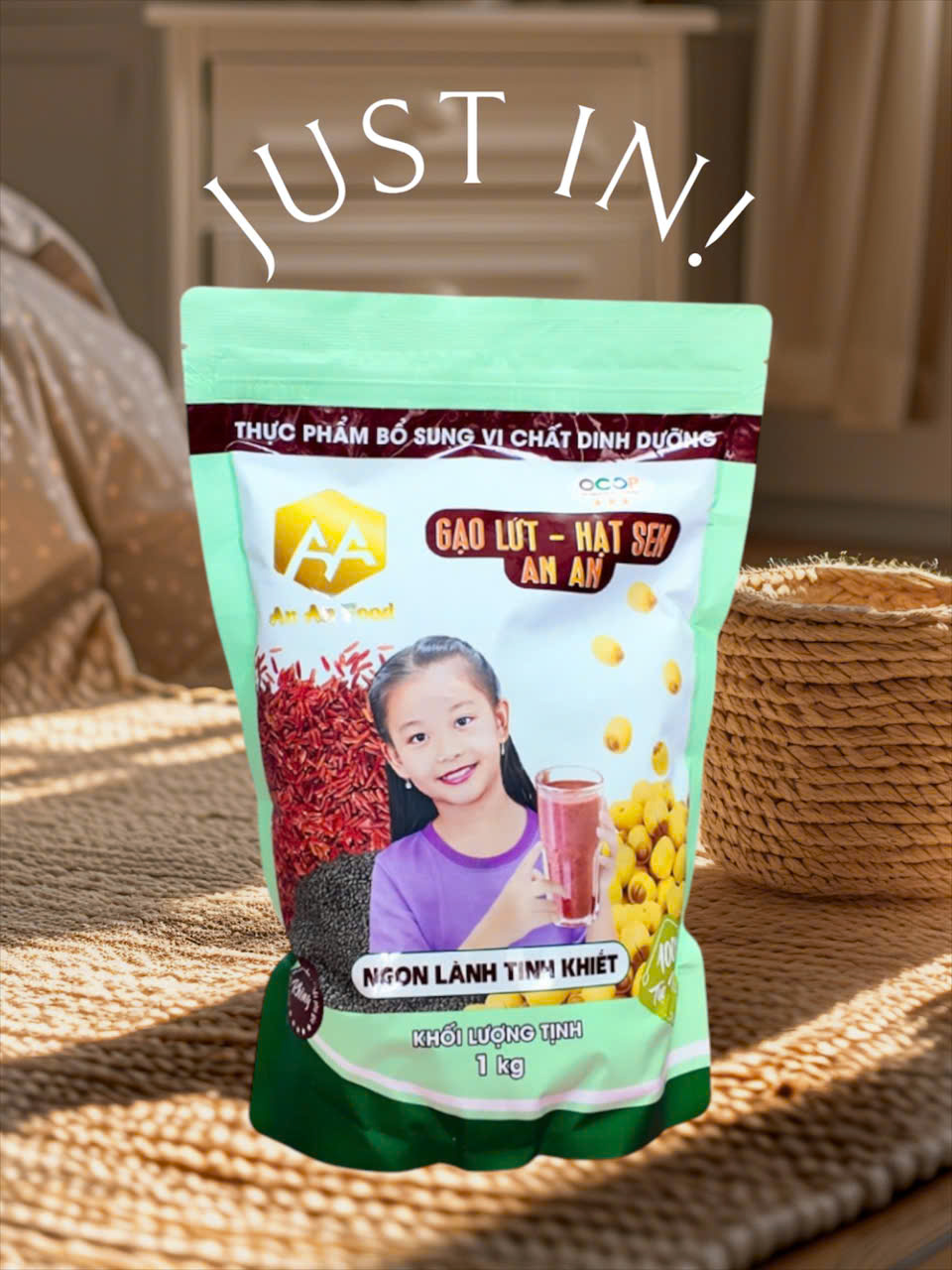 Deal hời 1 kg Bột gạo lứt-hạt sen-mè đen ( bột gạo lứt ANAN) thay thế bửa ăn , chăm sóc sức khỏe , xương khớp , ngủ ngon