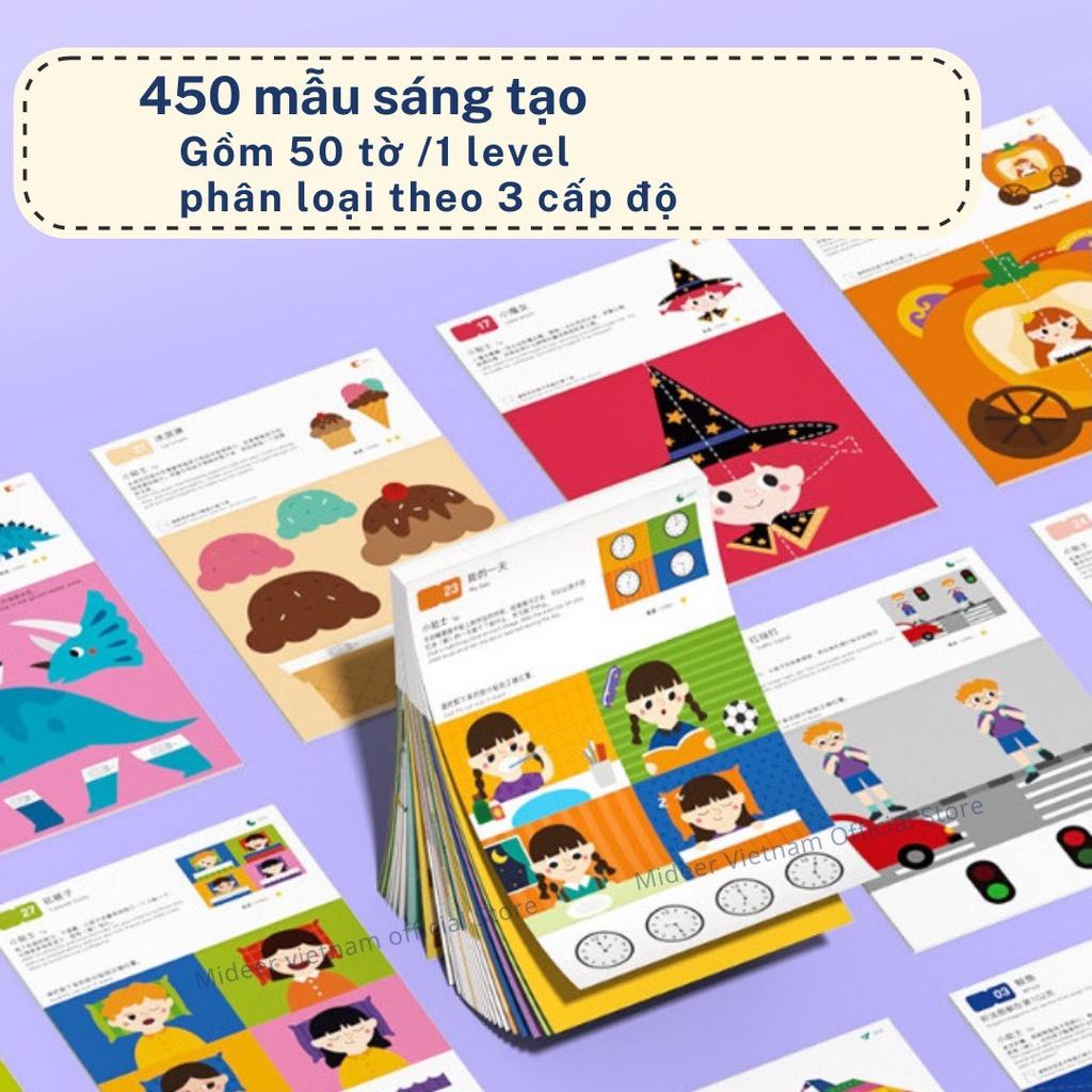 Đồ Chơi Thủ Công Sticker cho bé Mideer Let’s Play With Stikers, Đồ Chơi Thủ Công giáo dục sáng tạo Cho Bé 2 3 4 5 Tuổi