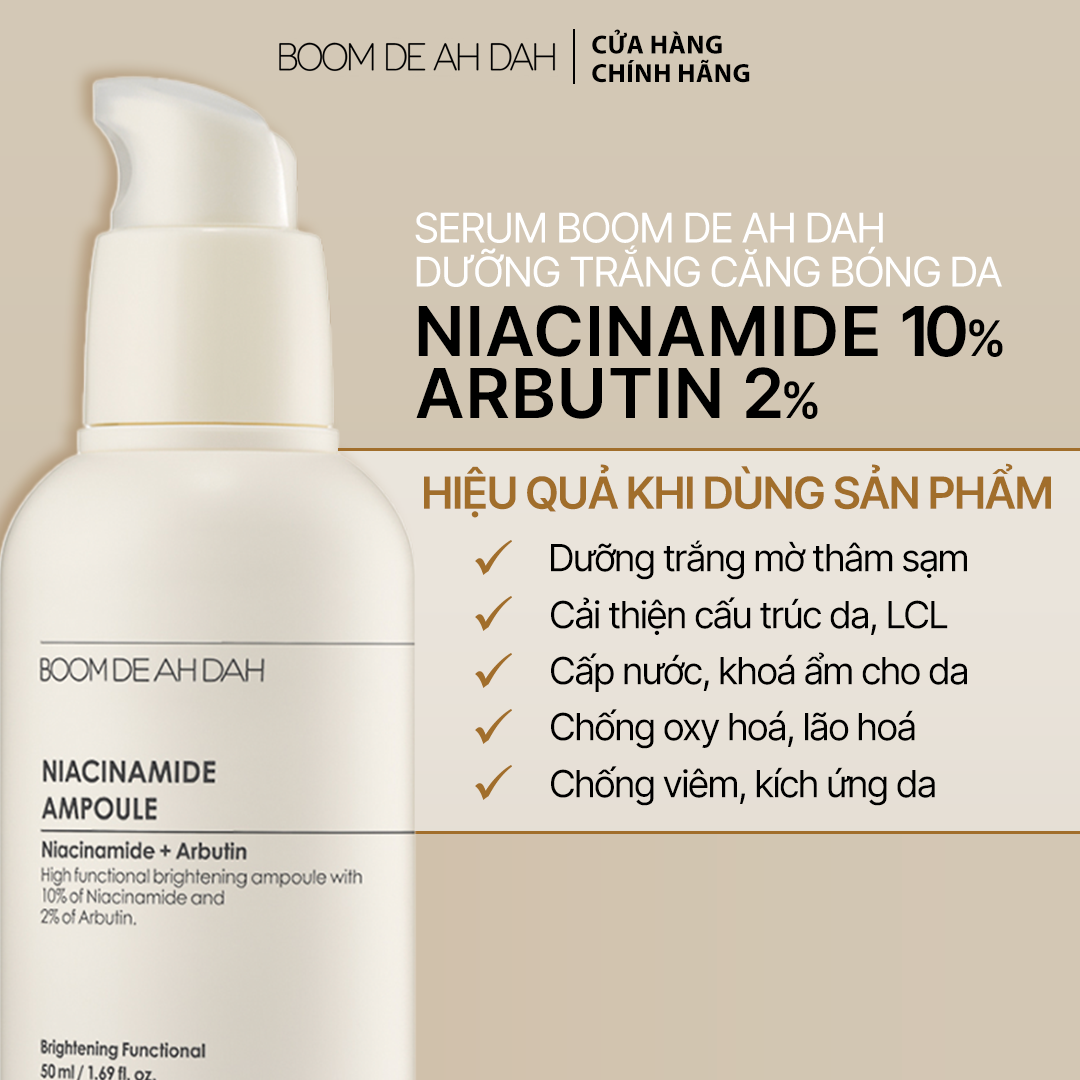 Bộ Sản Phẩm Serum Dưỡng Trắng Căng Bóng Da Boom De Ah Dah Ampoule 50ml