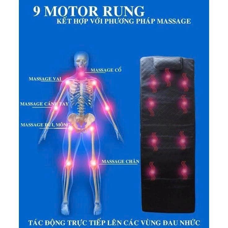 Đệm, Nệm Massage toàn thân LZ-332 ( 9 bi ) Mẫu Mới xoa bóp, bấm huyệt giúp giải toả căng thẳng