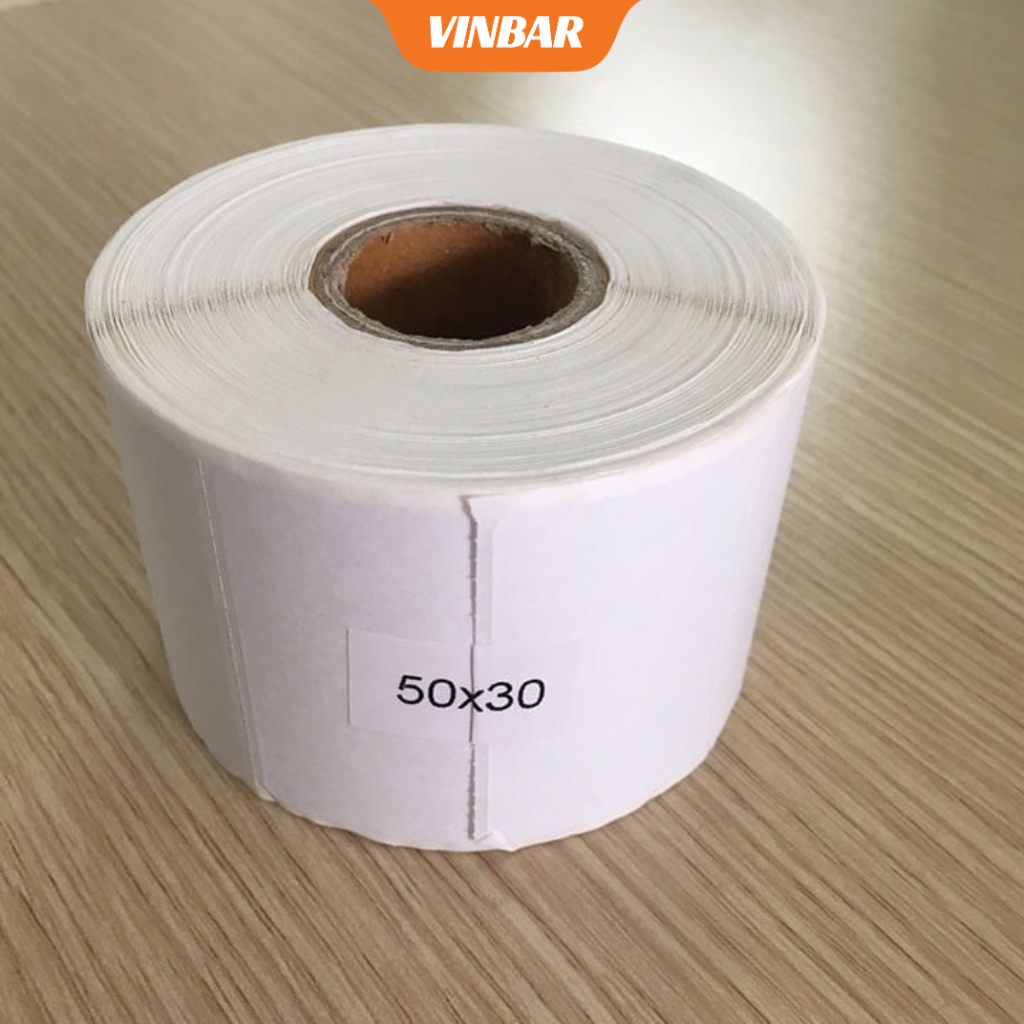 GIẤY IN TEM (DECAL 50X30)(4 CuỘN/CÂY) - ( 100 CUỘN / THÙNG )
