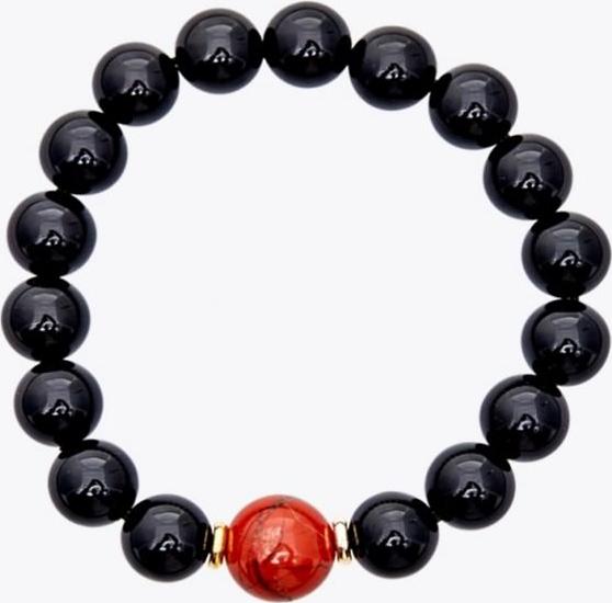 Vòng Tay Manly Opal Đen Red Jasper - Thủy Hỏa