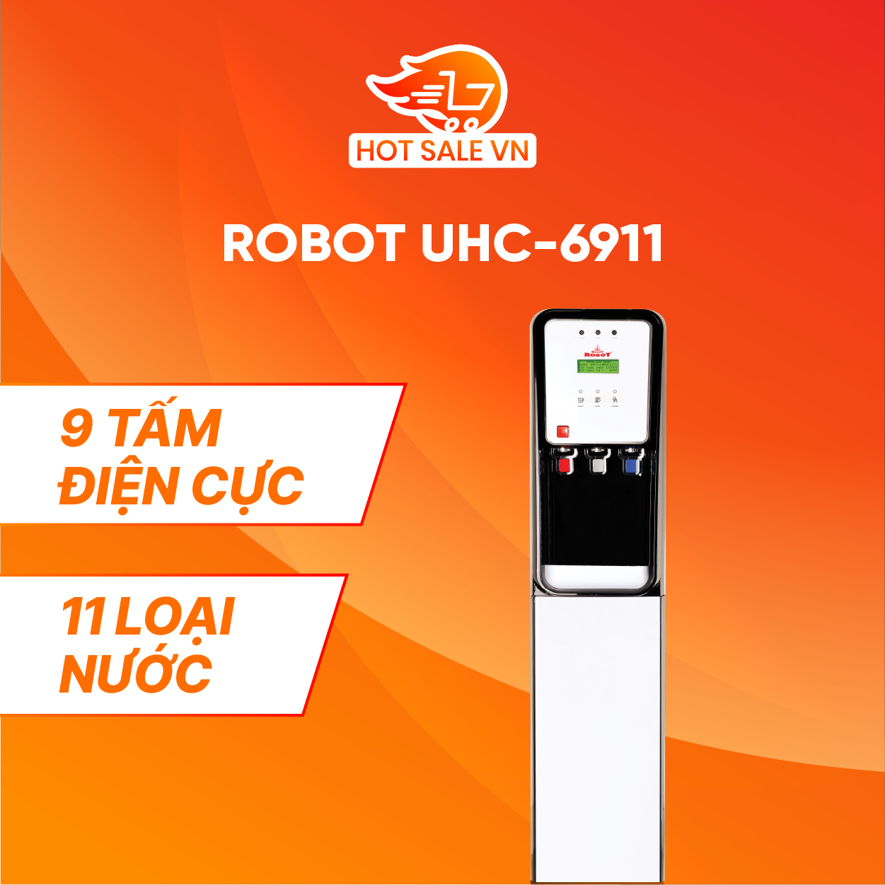 Máy Lọc Nước Điện Giải Ion Kiềm ROBOT UHC 6911 - Hàng Chính Hãng