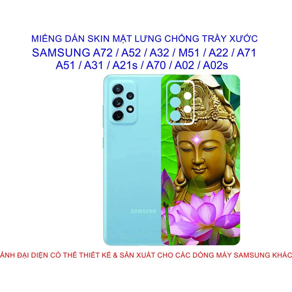 Miếng Dán Skin mặt lưng dành cho SAMSUNG A72 / A52 / A32 / A22 / M51 / A71 / A51 / A31 / A21s / A12 / A02 / A02s chống trầy xước