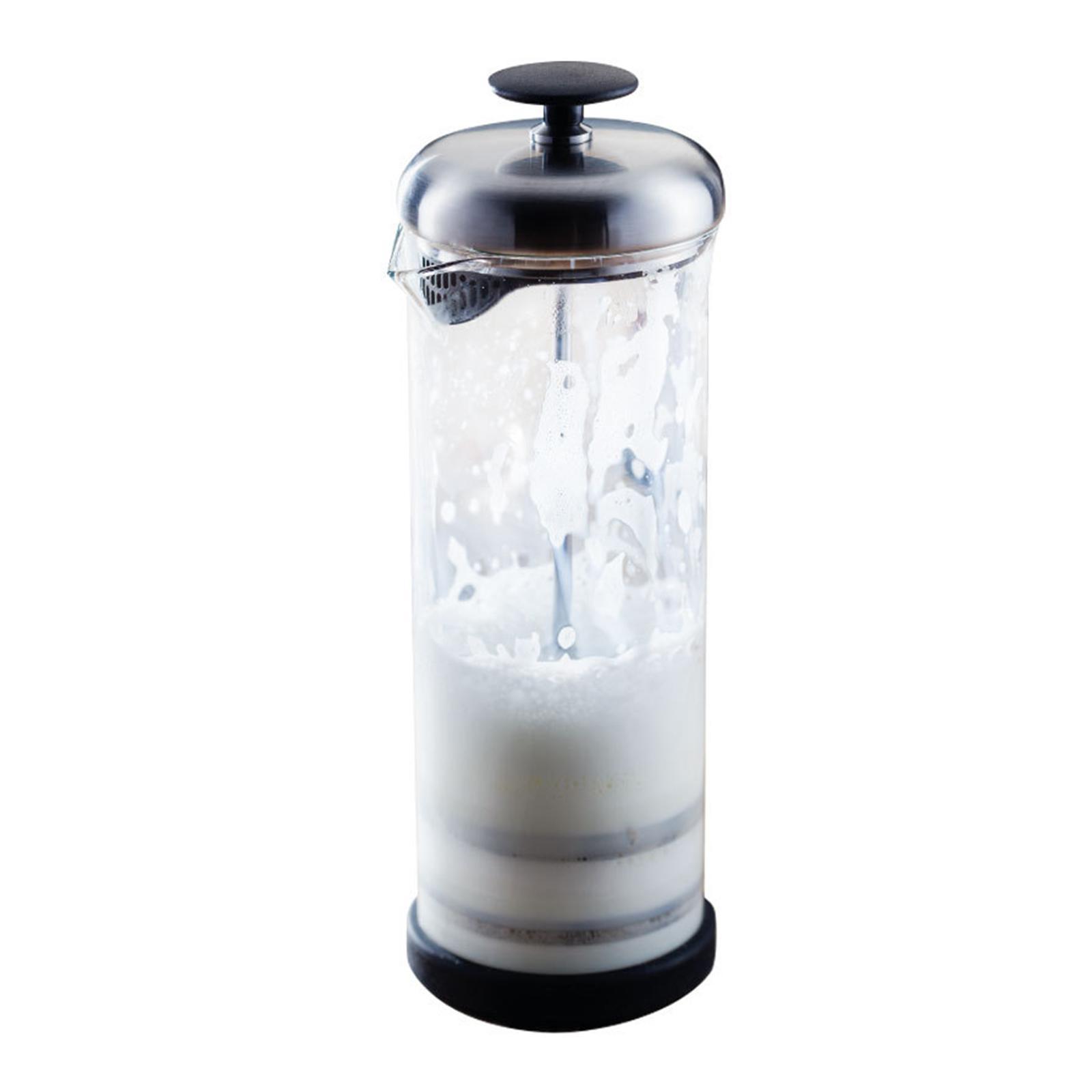 400ML Double  Milk Frother Manual Frothing Coffee Cappuccino