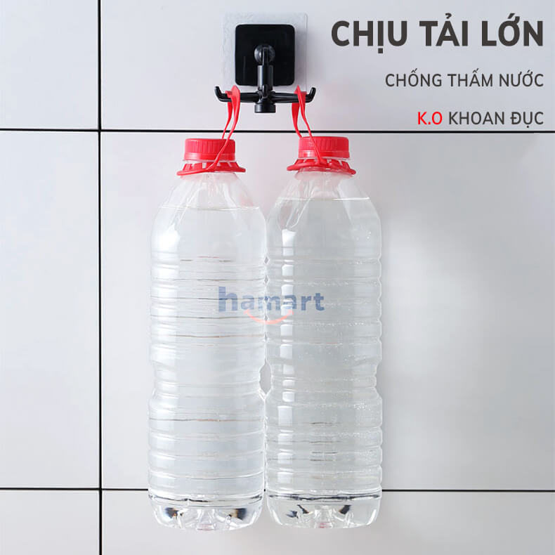 Giá Treo Đồ Nhà Bếp Móc 6IN1 XOAY 360° Nhà Tắm Đa Năng Kèm Miếng Dán Tường Siêu Dính