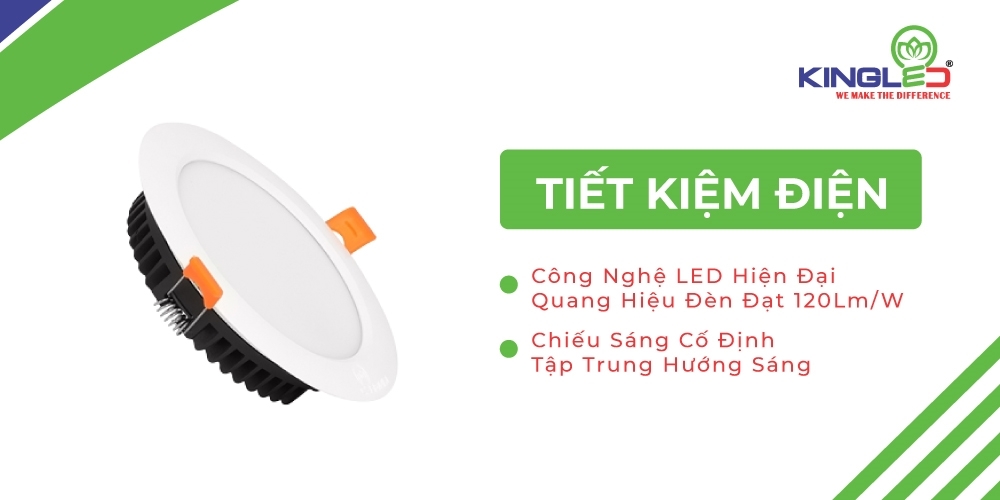 Đèn Âm Trần Ruby 8W  Ø90 KINGLED