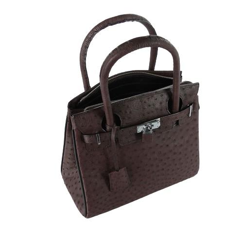 Túi xách da đà điểu Huy Hoàng cao cấp màu đen, nâu đất, vàng bò, nâu đỏ HT6437-38-39-40