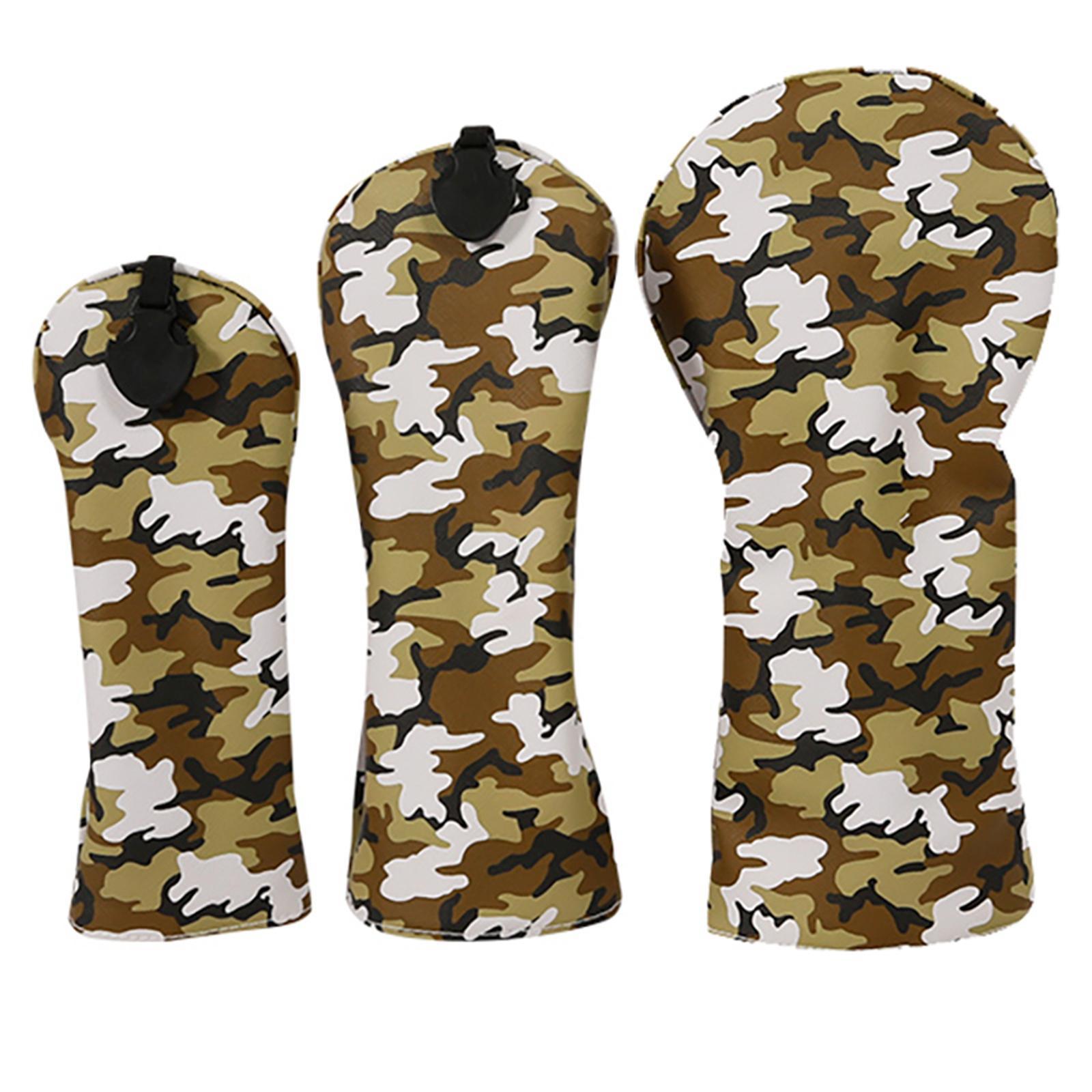 4Pcs Golf Head Covers for Golf Clubs, PU Leather Golf Wood Headcover with Number Tag, Protector Head Covers for Adults