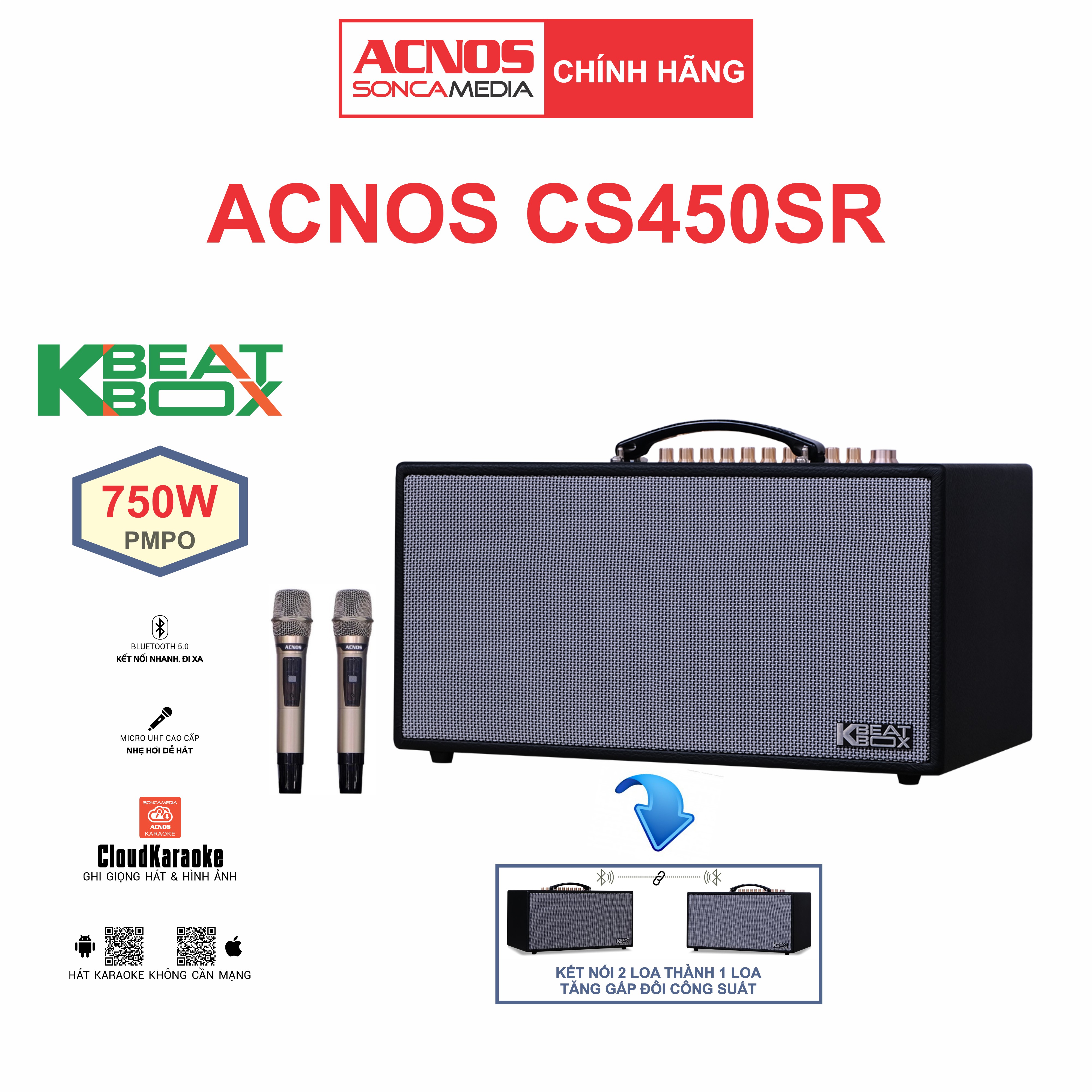 Dàn âm thanh di động xách tay ACNOS CS450SR