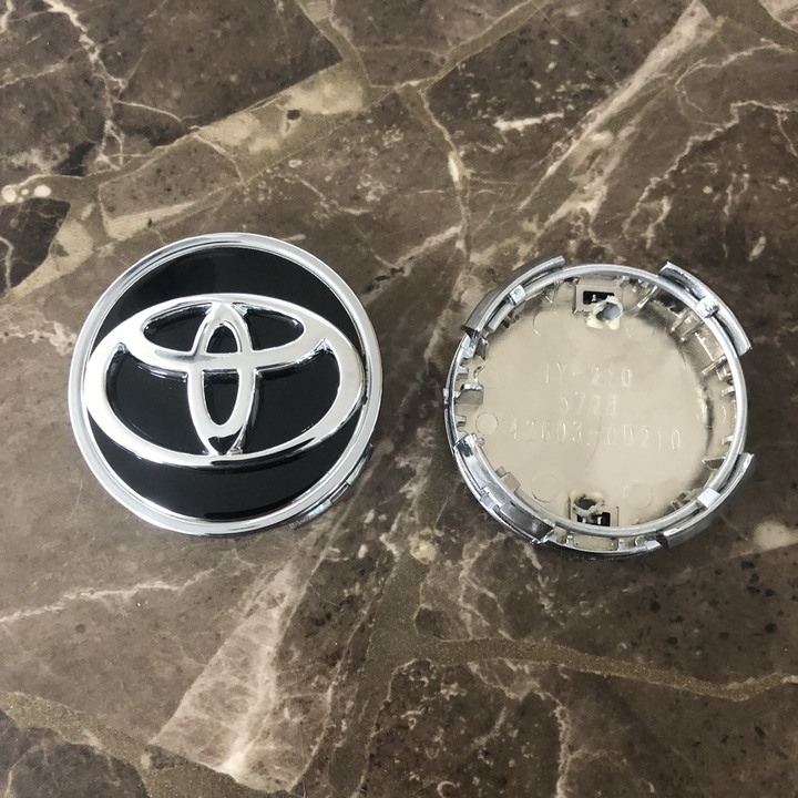 1 chiếc logo chụp mâm, ốp lazang bánh xe ô tô dành cho xe Toyota đường kính 53mm