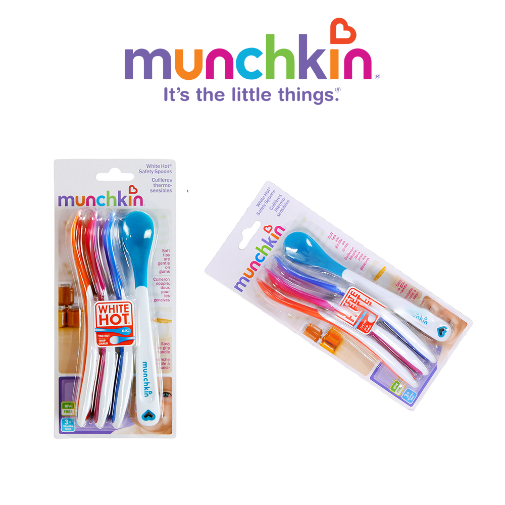 Thìa ăn dặm báo nóng Munchkin cho bé